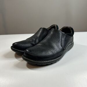 Born Nigel Shoes Mens 9.5 Black Leather Slip On Loafer Comfort Casual